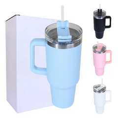 Stainless Steel with Handle, Vacuum Insulated Tumblers,Double Wall Travel Coffee Mug