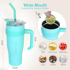 Stainless Steel with Handle, Vacuum Insulated Tumblers With Grip