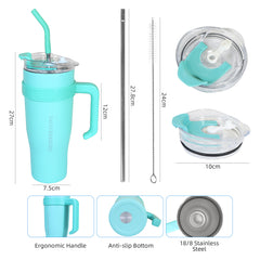 Stainless Steel with Handle, Vacuum Insulated Tumblers With Grip